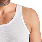 16er Pack - LeGiorgio – Feinripp oder Doppelripp Unterhemd für Herren, Stück ~ 2€ (Weiß, Gr. M - 3XL, 100 % Baumwolle)