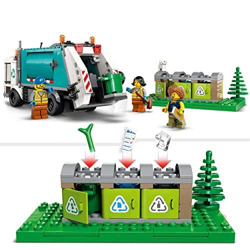 (Amazon Prime) LEGO 60386 City Müllabfuhr, Müllwagen Spielzeug mit Mülltonnen