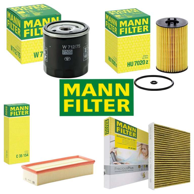 (Sammeldeal) MANN-FILTER, Ölfilter, Innenraumfilter oder Luftfilter z.B. W 712/75 Ölfilter – Für PKW