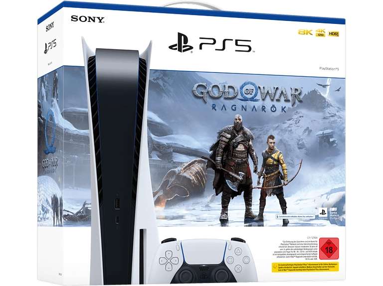 Sony PlayStation 5 – God of War Ragnarök Disk Bundle für 529 Euro (-10,58 Euro mit Shoop) bei Mediamarkt