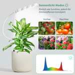 Diivoo Smart Pflanzenlampe Led Vollspektrum für Indoor-Pflanzen, Bluetooth Led Pflanzenlampe Schwanenhals und höhenverstellbar
