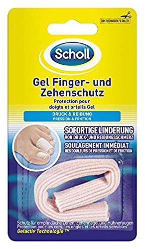 [PRIME] Scholl Gel Finger - und Zehenschutz für Druckstellen - mit Gelactiv Beschichtung - zuschneidbar - wiederverwendbar - waschbar