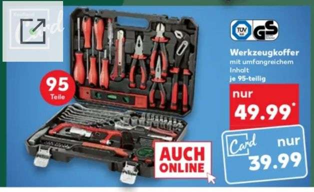 Kaufland - Parkside Werkzeugkoffer | 95-teiliger Werkzeugkasten |  Umfangreiches Werkzeug enthalten | mydealz
