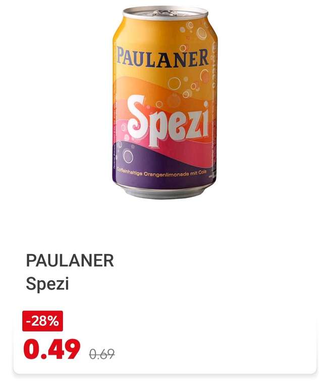 (Lokal) Kaufland - Paulaner Spezi Dose 0,33 nur 49 Cent statt 69 Cent