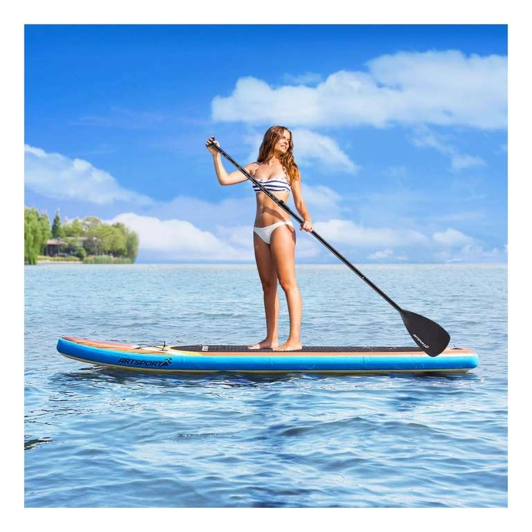 ArtSport Stand Up Paddle Board (SUP) Set | belastbar bis 150 kg | inkl. Zubehör | 7 verschiedene Designs