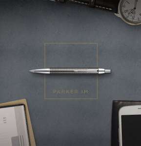 Parker IM Premium Kugelschreiber | Farbe: Espresso intensiv | Eloxiertes Aluminium mit Gravur | Tintenpatrone: Mittelblau