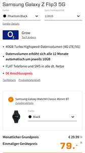 O2 Netz: Samsung Galaxy Z Flip3 5G 128GB + Samsung Galaxy Watch 4 / Saturn