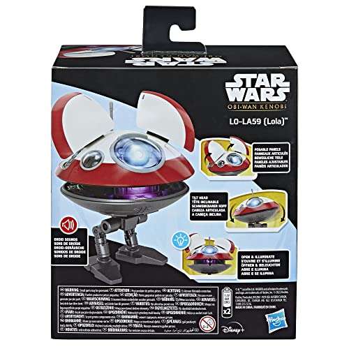 Hasbro Star Wars L0-LA59 (Lola) interaktive elektronische Figur, Droid zur Serie Obi-Wan Kenobi (Prime/Otto flat)