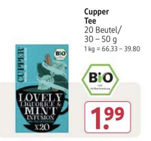 [Rossmann] Cupper Tea Bio Früchte- & Kräutertee 1,79€