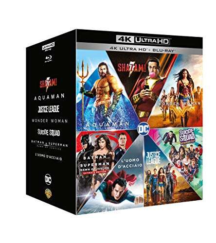 [Amazon.it] Dc Comics Boxset - sieben Filme - 4K Blurays - Shazam, Aquaman, Wonder Woman - OV