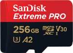 SanDisk Extreme PRO microSDXC UHS-I Speicherkarte 256 GB + Adapter & RescuePRO Deluxe ( A2, Class 10, V30, U3, 200 MB/s Übertragung) PRIME