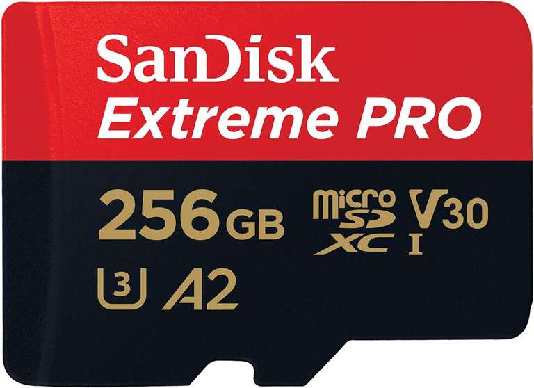 SanDisk Extreme PRO microSDXC UHS-I Speicherkarte 256 GB + Adapter & RescuePRO Deluxe ( A2, Class 10, V30, U3, 200 MB/s Übertragung) PRIME