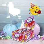 [Spar-Abo] 24 x Chupa Chups Crazy Dips Erdbeere (Erdbeer-Lollis in Fußform mit Brausepulver & Knistereffekt, 24 x 14g)