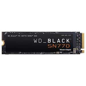 WD_BLACK SN770 NVMe SSD 1 TB High-Performance NVMe SSD, Gaming SSD, PCIe Gen4, M.2 2280, mit bis zu 5.150 MB/s Lesen, Schwarz
