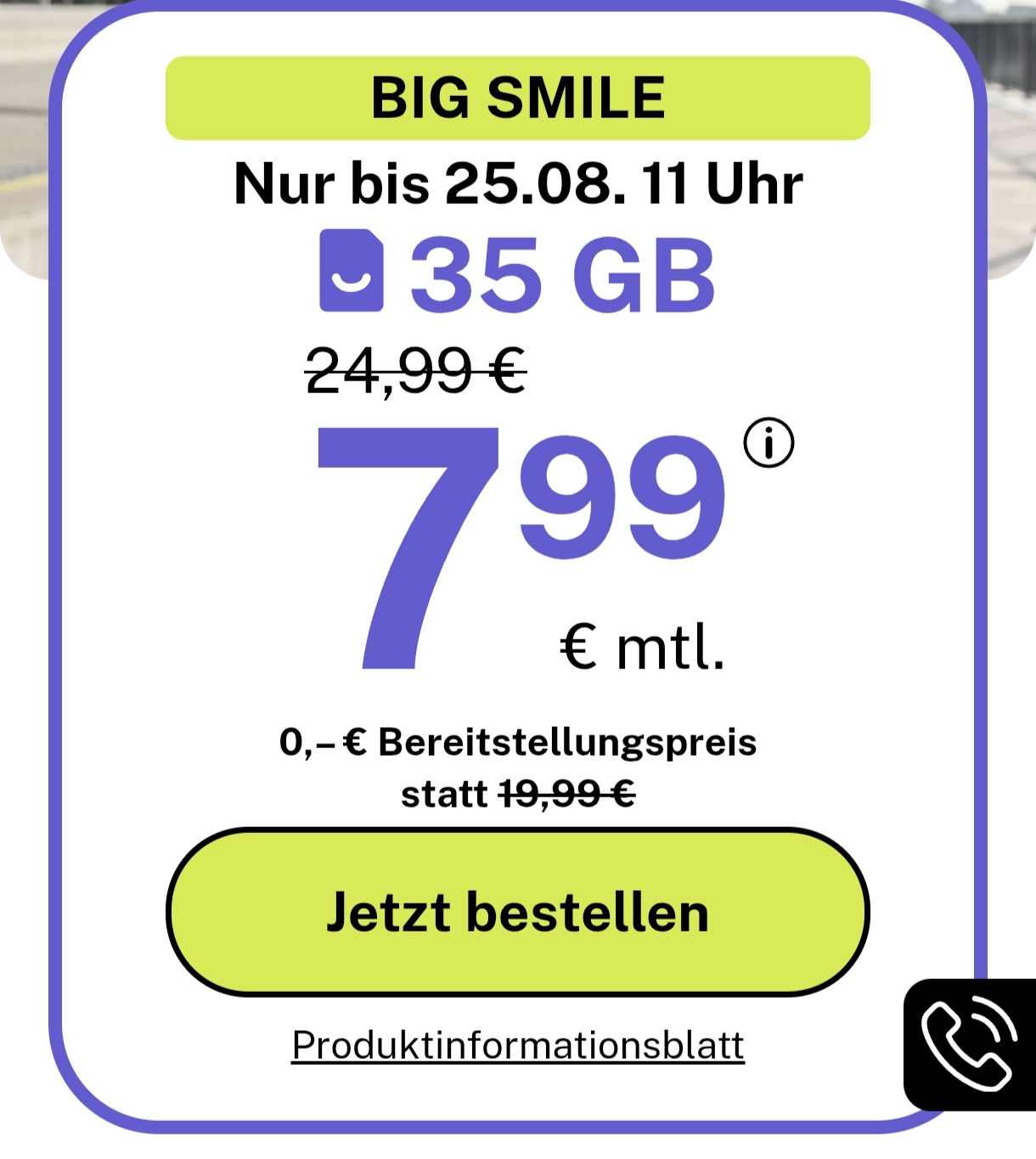 BigSIM: im 1&1-Netz: 35 GB 5G mit Allnet-Flat für 7,99 € mtl. – weitere Tarife bis Unlimited on Demand verfügbar