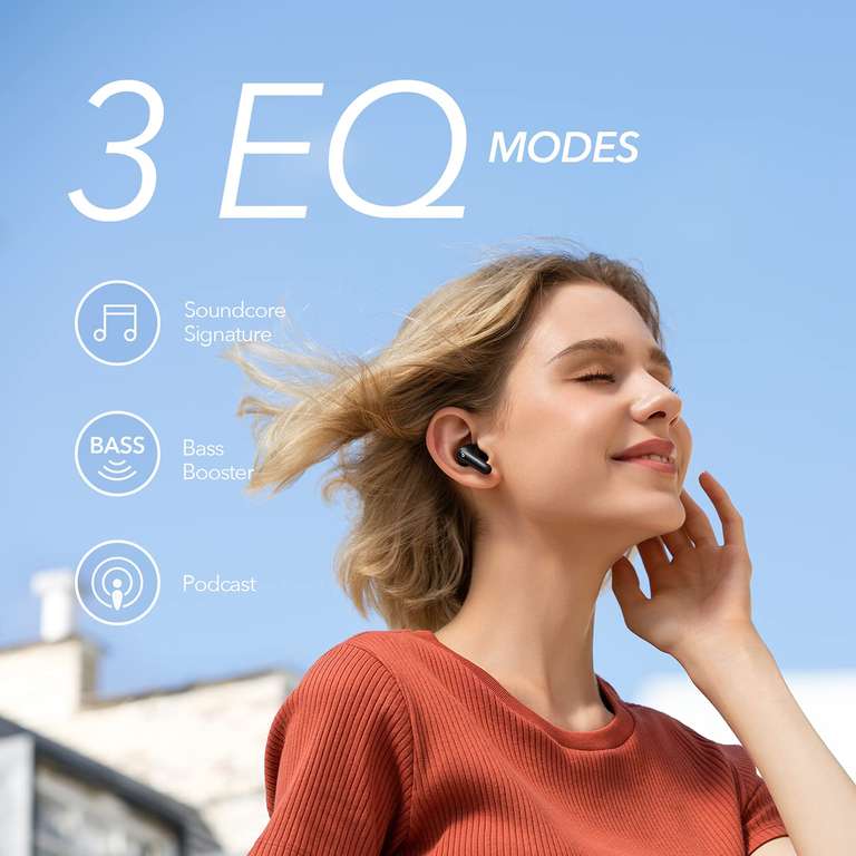 Soundcore Anker P2 Mini Bluetooth Kopfhörer, In Ear Kopfhörer, intensiver Bass, EQ, Bluetooth 5.2, 32 Std Akku, Aufladen mit USB-C [prime]