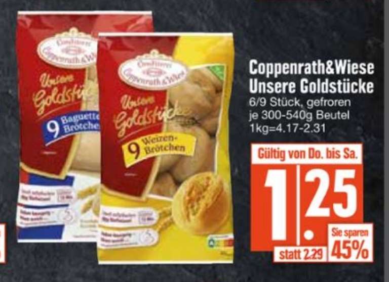 [Edeka Südbayern] Coppenrath&Wiese "Unsere Goldstücke" für 0,25€ durch Angebot + Coupon
