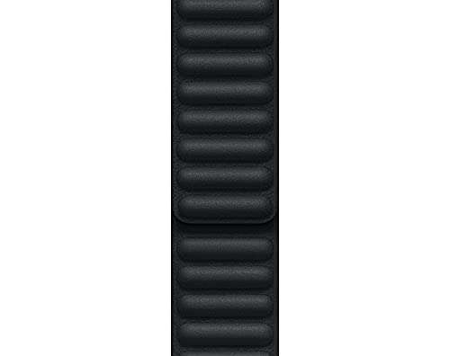 Lederarmband mit Endstück Mitternacht 45mm - M/L für Apple Watch