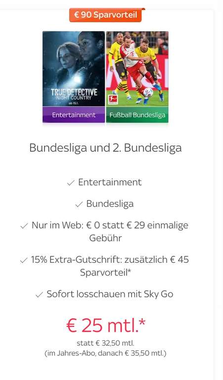 Sky Bundesliga + 2 Bundesliga monatlich für 17,5€ | 1 Jahr | Unidays