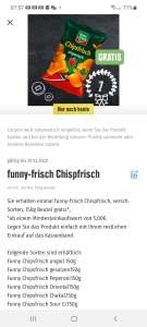 Edeka App Südbayern - funny-frisch Chipsfrisch 150g Beutel gratis, MEW 5 Euro