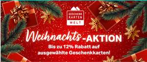 [geschenkkartenwelt.de] Bis 12 % Rabatt auf ausgewählte Geschenkkarten