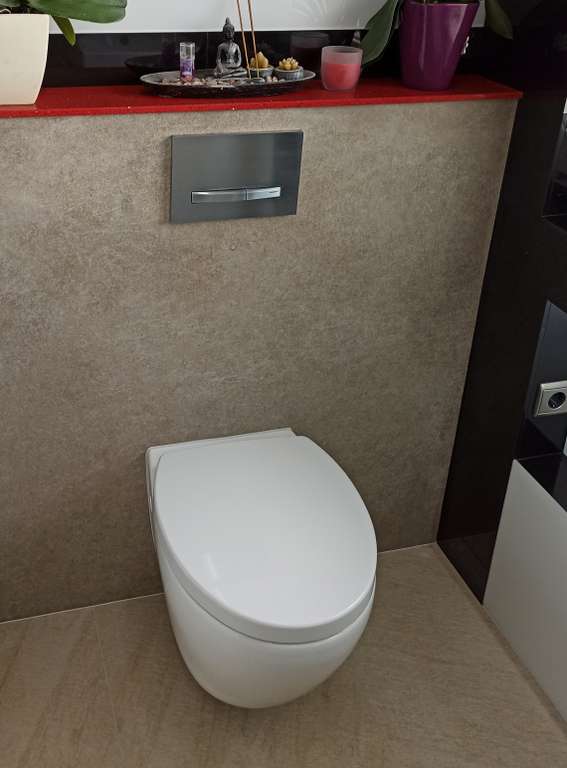 Wand-WC-Set 'Rio' spülrandlos abnehmbarer WC-Sitz mit Absenkautomatik