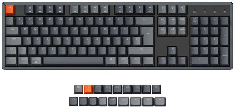 Alternate WochenDeals: z.B. Keychron K10 Tastatur (Full Size, Aluminium Gehäuse, RGB LEDs, Gateron G Pro Switches, hot-swap, USB/Bluetooth)