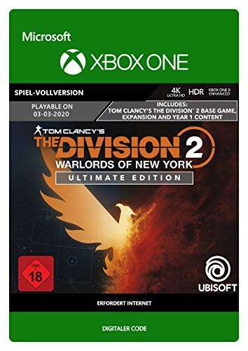 [Xbox One] Tom Clancy's The Division 2 Warlords of New York - Ultimate Edition [11,99€] [amazon] [Download]