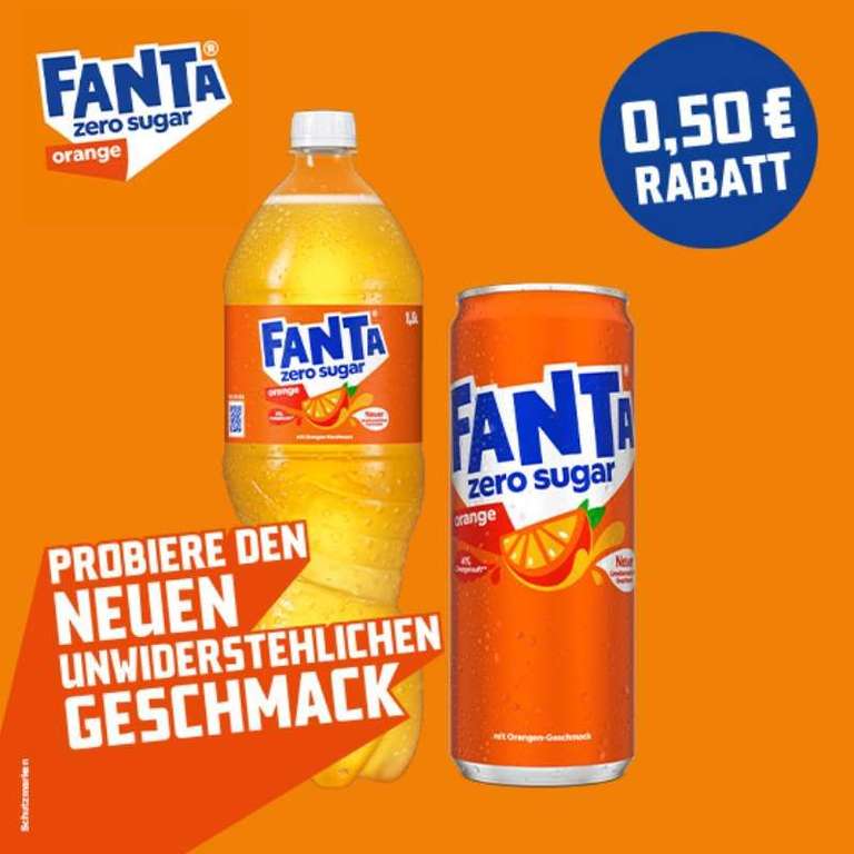 [Edeka Rhein/Ruhr | Genuss App] Fanta Zero, Sprite Zero & Mezzo-Mix Zero 1,5 Liter Flasche, mit Coupon Aktion, nur 49 Cent die Flasche
