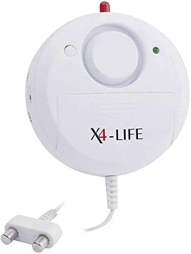 X4-LIFE Wassermelder 120 dB | Schutz vor Wasserschäden | inkl. Batterien [Prime]