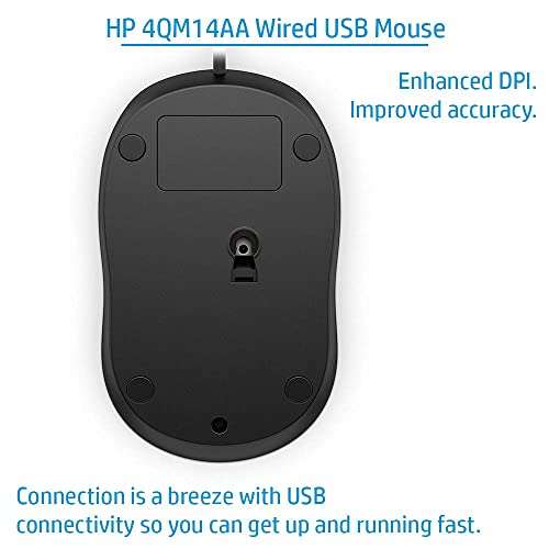 [Amazon Prime] HP Maus 1000 (1.200 DPI, USB, Rechts- und Linkshänder)