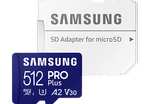 Samsung PRO Plus (2023) 512GB microSDXC Speicherkarte (128GB für 13,99€, 256GB 24,99€) 180 MB/s Lesen und 130 MB/s Schreiben UHS-I U3