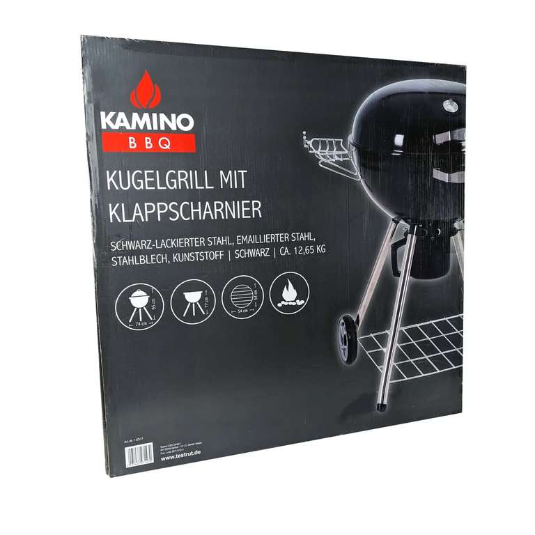 Kamino BBQ Kugelgrill 57 cm schwarz Holzkohlegrill Standgrill