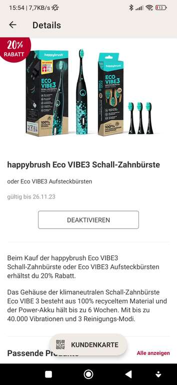 LOKAL Rossmann: Happybrush Schallzahnbürste ECO Vibe 3