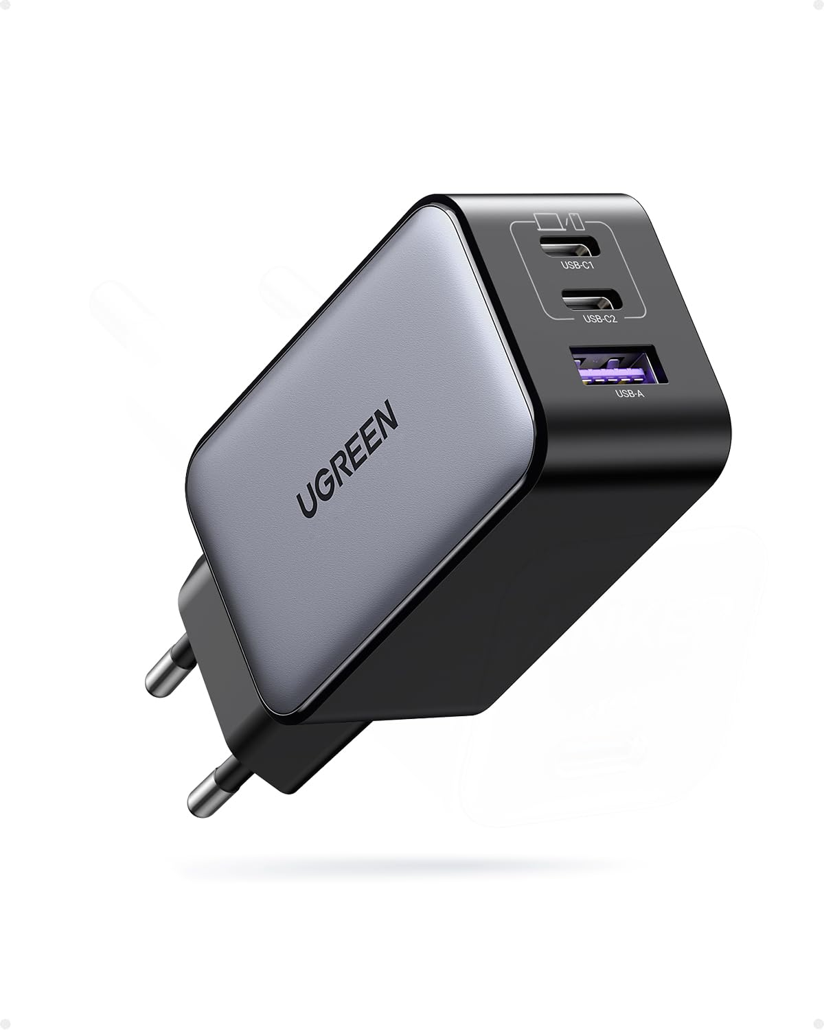 [Prime] UGREEN Nexode 65W USB C Ladegerät, 3-Port, GaN Netzteil, PPS Charger