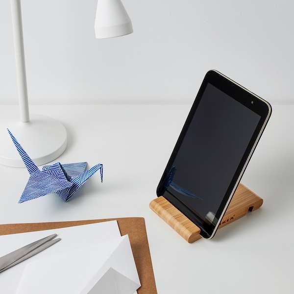 BERGENES IKEA Halter für Mobiltelefon/Tablet aus Bambus (Abholerpreis)