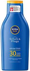 NIVEA SUN Schutz & Pflege Sonnenmilch 1 x 100ml Reisegröße, LSF 30, wasserfest (SparAbo Prime)