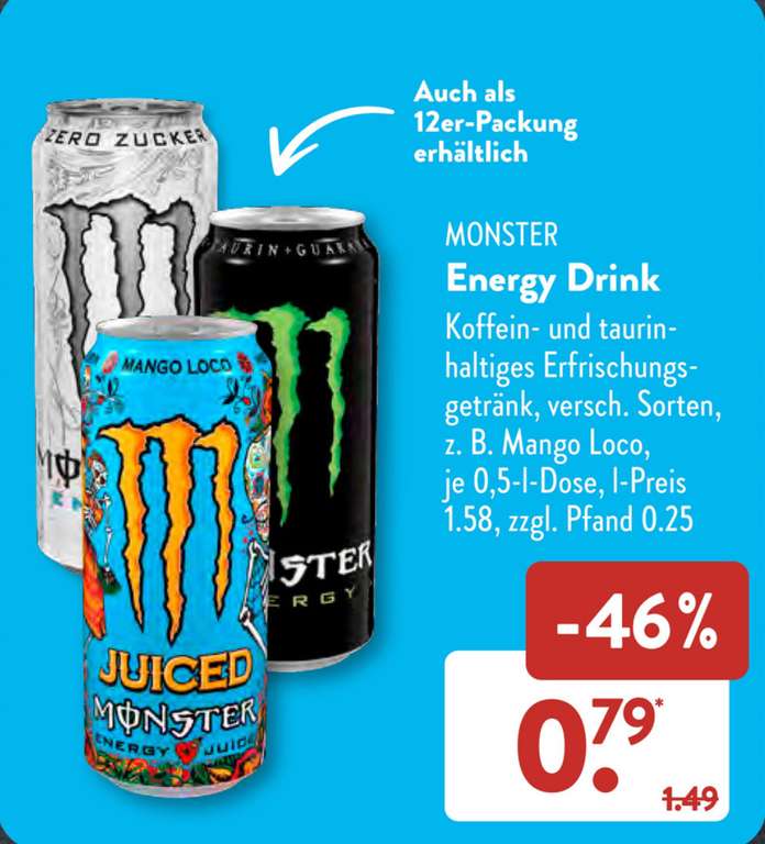Monster Energy bei Aldi Süd