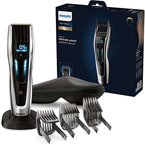 Philips Series 9000 Haarschneider mit 400 Längeneinstellungen, langlebigen Titaniumklingen & digitaler Touch-Steuerung (Modell HC9450/20)