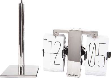 Karlsson Flip Clock No Case Mini Tisch- & Wanduhr (Schwarz, Weiß, Pink)