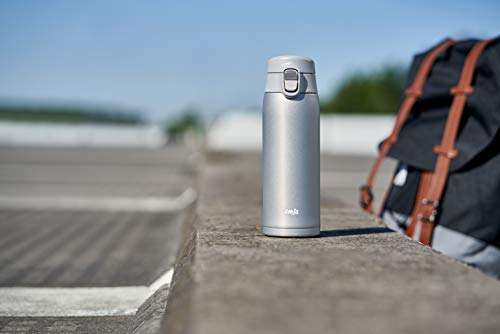 Emsa Travel Mug Light Thermo-/Isolierbecher aus Edelstahl | 0,4 Liter | 8h heiß | 16h kalt | BPA-Frei | 100% dicht | auslaufsicher (Prime)