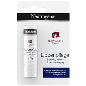 Neutrogena Lippenpflege Norwegische Formel (4,8 g) | Lippenpflegestift mit Glycerin für trockene rissige Lippen [Prime]