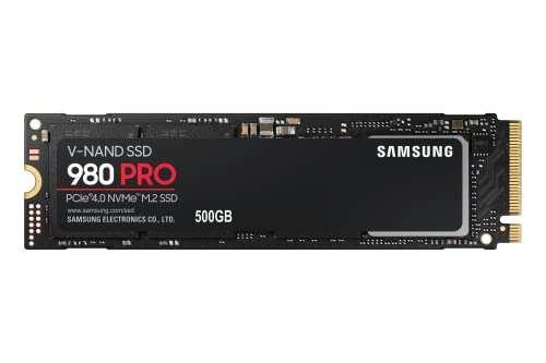 Samsung 980 PRO M.2 NVMe SSD (MZ-V8P500BW), 500 GB, PCIe 4.0, 6900 MB/s
