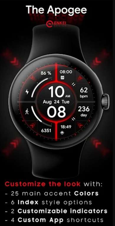(Google Play Store) The Apogee - watch face (WearOS Watchface)