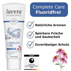 lavera Complete Care Zahncreme - Fluoridfrei 75ml (Amazon Sparabo) oder für 2,60€ ohne Sparabo