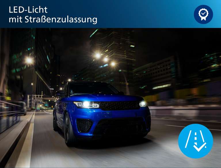 Philips Ultinon Pro6000 Boost H4-LED Scheinwerferlampe mit Straßenzulassung*, 300% helleres Licht