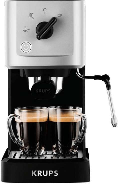Vernietigen Lil negeren Krups Calvi XP3440 Espresso-Automat / Siebträger (1460W, 15bar, 1.1l  Wassertank, ~40s Thermoblock, Filterhalter für 1 oder 2 Tassen) | mydealz