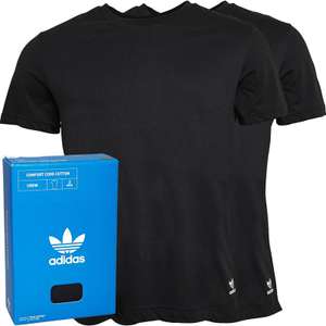 Doppelpack adidas Originals Herren Comfort Flex Baumwolle T-Shirt in schwarz (Gr. S - XXL)