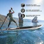 FitEngine SUP Allrounder/Racer/Junior 8' - 12'' | Umfangreiches Stand-up-Paddle-Board Set inkl. Drybag, Handyhülle und Co.