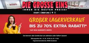 Die große Eins: Elektro-Discounter aus Osnabrück - Großer Lagerverkauf bis 70 % günstiger, z.B. Waschmaschine Beko WML61223NR1